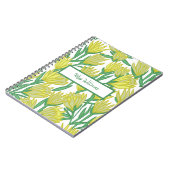 Custom Yellow Original Art Floral Design Notebook Notizblock (Linke Seite)