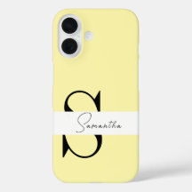 Custom Yellow Pastel iPhone Case mit Monogram