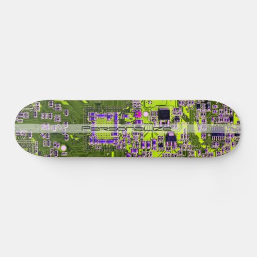 Custom Yellow PCB Circuit Board for IT Pros Skateboard (Horizontal)