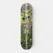 Custom Yellow PCB Circuit Board for IT Pros Skateboard (Vorderseite)