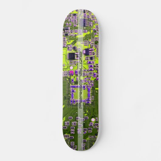 Custom Yellow PCB Circuit Board for IT Pros Skateboard (Vorderseite)
