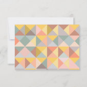 Custom Yellow Sage Rustic Geometric Earthy Wedding Dankeskarte (Rückseite)