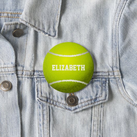 Custom Yellow Tennis Ball Button (Beispiel)