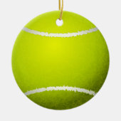 Custom Yellow Tennis Ball Keramik Ornament (Vorne)