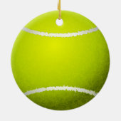 Custom Yellow Tennis Ball Keramik Ornament (Hinten)