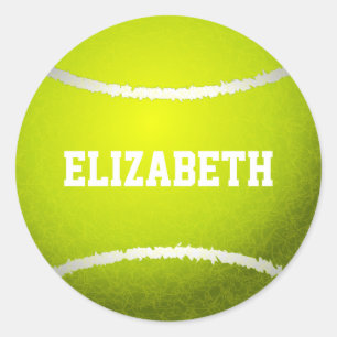 Custom Yellow Tennis Ball Runder Aufkleber