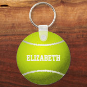 Custom Yellow Tennis Ball Schlüsselanhänger (Vorderseite)