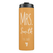Custom Yellow Wedding Tumbler for Hubby & Wifey Thermosbecher (Vorderseite)