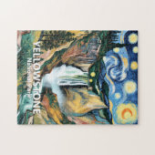 Custom Yellowstone Lower Falls Van Gogh Colorful Puzzle (Horizontal)