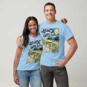 Custom Yellowstone Mammoth Hot Springs Van Gogh T-Shirt (Unisex)
