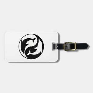 Custom Yin Yang Dolphins Gepäckmarke Gepäckanhänger