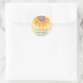 Custom Yoga Instructor Sunflower Runder Aufkleber (Tasche)