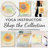 Custom Yoga Instructor Sunflower Runder Aufkleber