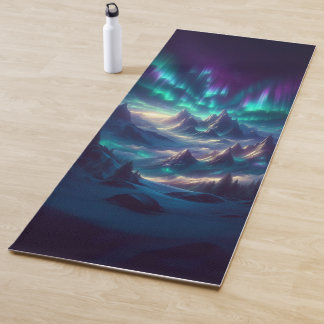 Custom Yoga Mat – Fantasy Aurora Mountain Landscap Yogamatte