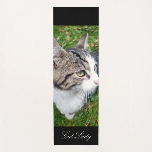Custom Yoga Mat mit niedlichem Katz-Foto und Name Yogamatte (Vorderseite)