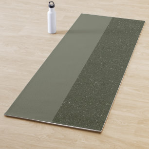 Custom Yoga Mat - Moss Green Split Design Yogamatte