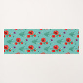 CUSTOM YOGA MAT POPPIES UND JAPANISCHE KATZEN YOGAMATTE (Rückseite (Horizontal))