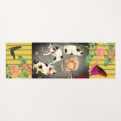 CUSTOM YOGA MAT POPPIES UND JAPANISCHE KATZEN YOGAMATTE (Vorderseite (Horizontal))
