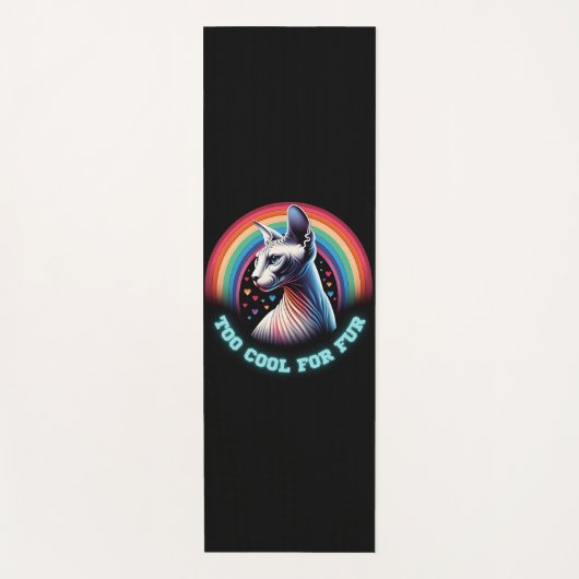 Custom Yoga Mat Sphynx Cat zu Cool für Pelz Yogamatte (Vorderseite)