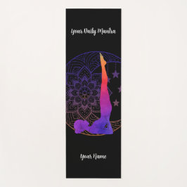 Custom Yoga Mat with Name & Mantra | Watercolor Yogamatte
