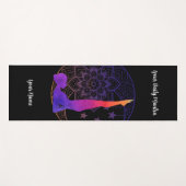 Custom Yoga Mat with Name & Mantra | Watercolor Yogamatte (Vorderseite (Horizontal))