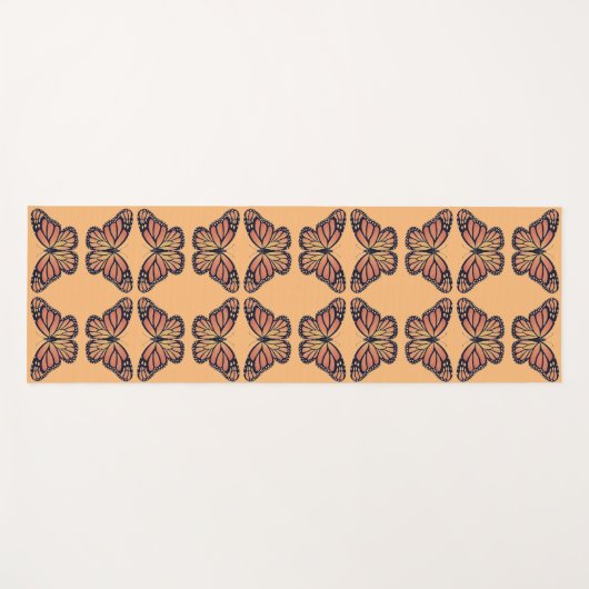 Custom Yoga matt Monarch Schmetterlinge Yogamatte (Vorderseite (Horizontal))
