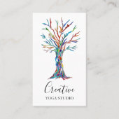Custom Yoga Studio Business Card Visitenkarte (Vorderseite)