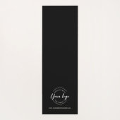 Custom Yoga Studio Business Logo Website Einfach Yogamatte (Rückseite)