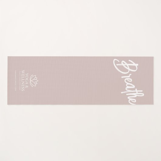 Custom Yoga Studio Logo Mat - Business Promotion Yogamatte (Vorderseite (Horizontal))