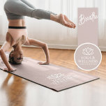 Custom Yoga Studio Logo Mat - Business Promotion Yogamatte<br><div class="desc">Create your own studio yoga mats for your business. Great product to sell in your studio or a giveaway promotion for your customers. Update the template with your logo and website.</div>