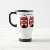 Custom Yokai Oni (japanischer Dämon) Travel Mug Reisebecher (Links)