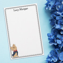 Custom Yorkie Cute Dog Art  Briefpapier