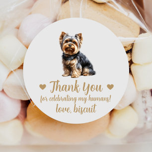 Custom Yorkie Dog Gastgeschenk Hochzeit Stickers