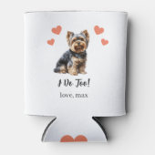 Custom Yorkie Pet Wedding Can Cooler Dosenkühler (Vorderseite)