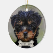 Custom Yorkshire Terrier Dog Foto Keramik Ornament (Links)