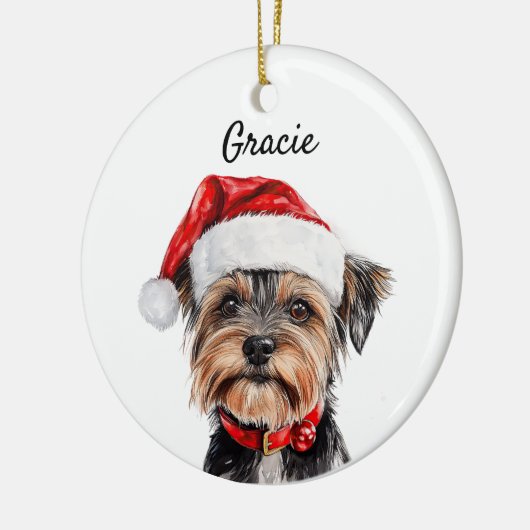 Custom Yorkshire Terrier Dog Keramik Ornament (Links)