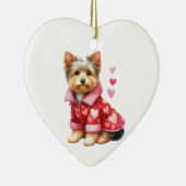 Custom Yorkshire Terrier Dog Valentine Keramik Ornament (Rechts)
