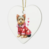 Custom Yorkshire Terrier Dog Valentine Keramik Ornament (Links)