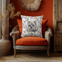 Custom Yorkshire Terrier Portrait Pillow Abstrakt