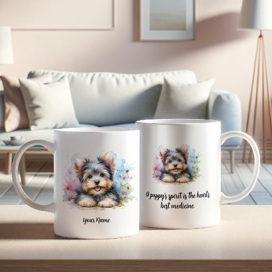 Custom Yorkshire Terrier Tasse mit Zitat
