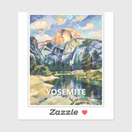 Custom Yosemite National Park Half Dome Colorful Aufkleber