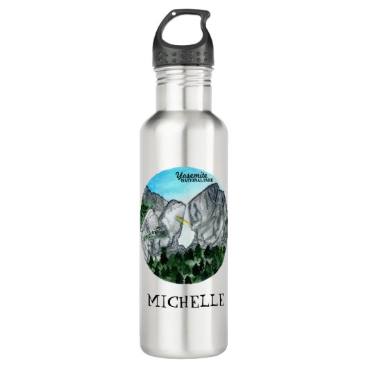 CUSTOM Yosemite Nationalpark Parco Civico-Ciani Edelstahlflasche (Vorderseite)