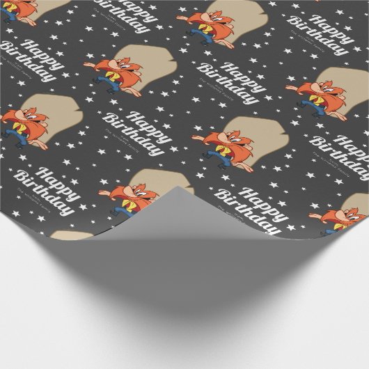 Custom Yosemite Sam Happy Birthday Geschenkpapier (Ecke)