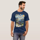 Custom Yosemite Tunnel View Winter Van Gogh Style T-Shirt (Vorne ganz)