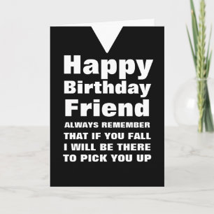 Custom You Fall Funny Happy Birthday Friend Card Karte