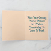 Custom Young Girl Gebet Blumenorange Gruß Karte (Innenseite)