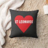 Custom your city or St Leonards heart Throw Pillow Kissen (Decke)