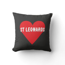 Custom your city or St Leonards heart Throw Pillow