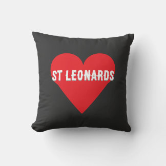 Custom your city or St Leonards heart Throw Pillow Kissen