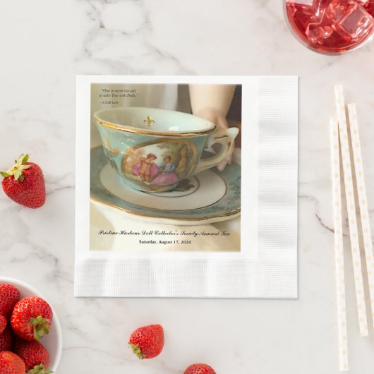 Custom [Your Event] French Teacup Napkins Serviette (Beispiel)